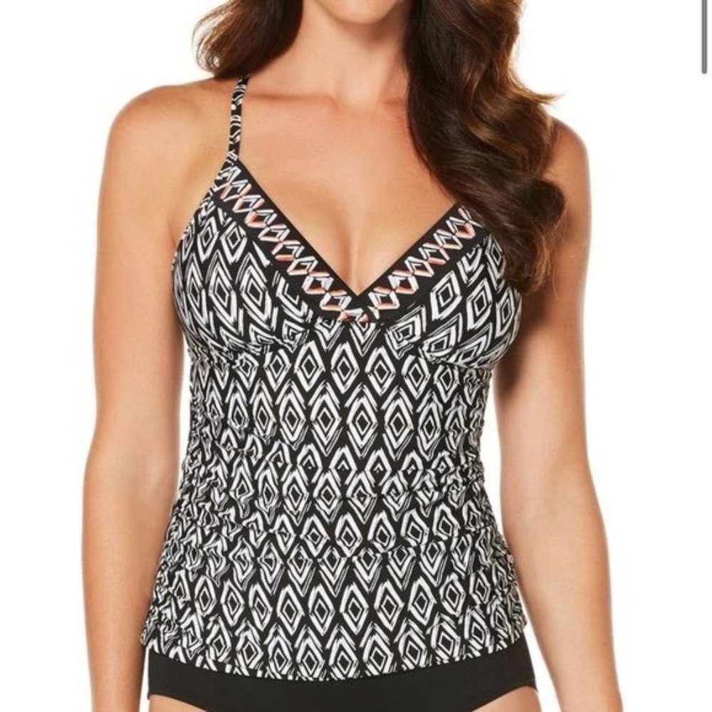 Jantzen Diamond Daze Strappy back racerback one piece bathing suit swimwear  swi